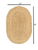 2' X 3' Natural Jute Hand Braided Oval Rug
