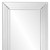 39" Silver Geo Lines Frameless Accent Mirror
