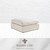 36" Cream White 100% Linen With Black Ottoman