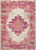 5' X 7' Ivory And Fuchsia Oriental Distressed Area Rug