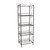 15.25" x 22" x 70" Brown Metal Shelf Bookcase