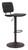 Modern Vintage Look Black Faux Leather Adjustable Bar Chair