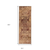 8' Gold And Maroon Abstract Distressed Runner Rug