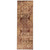 8' Gold And Maroon Abstract Distressed Runner Rug