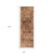 8' Gold And Maroon Abstract Distressed Runner Rug