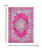 Homeroots Home Decor Fuchsia and Blue Distressed Area Rug, 5 x 7 Inch
