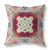 26"x26" Grey Green Magenta Red Zippered Broadcloth Geometric Throw Pillow