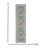 6' Blue And Ivory Southwestern Distressed Runner Rug