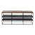 55" Modern Rustic Wood and Black Metal Open TV Stand