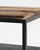 55" Modern Rustic Wood and Black Metal Open TV Stand