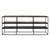 55" Modern Rustic Wood and Black Metal Open TV Stand