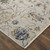 2' X 3' Ivory Orange And Blue Floral Power Loom Distressed Area Rug With Fringe - 606114131755