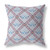 20"x20" Gray Blue Pink Zippered Suede Geometric Throw Pillow