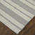 2' X 3' Gray And Ivory Striped Dhurrie Hand Woven Stain Resistant Area Rug - 606114144885