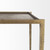 Dark Brown And Antiqued Gold Coffee Table