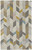 2' X 3' Ivory Taupe And Blue Wool Geometric Tufted Handmade Area Rug