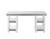 59" Clear Glass Mirrored Writing Desk