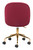 Contempo Red Velvet and Gold Rolling Office Chair