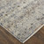2' X 3' Gray Ivory And Blue Abstract Distressed Area Rug With Fringe