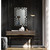 47" Silver And Black Mosaic Glass Framed Accent Mirror
