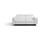 73" White Leather And Silver Power Reclining Love Seat