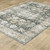 4' X 6' Grey Charcoal Gold Brown Ivory Pale Sage And Light Blue Oriental Printed Stain Resistant Non Skid Area Rug - 606114618744