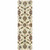 2' X 8' Ivory Floral Power Loom Stain Resistant Runner Rug