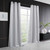 Set of Two 96" Charcoal Metallic Textured Window Panels