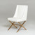 37" White Leatherette And Rosegold Steel Dining Chair