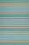 8'x10' Ocean Blue Hand Hooked UV Treated Awning Stripes Indoor Outdoor Area Rug