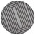 7' Round UV treated Polypropylene Charcoal Area Rug