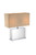 17" X 7" X 19" White Stainless Steel Table Lamp