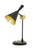 Set of Two 23" Black and Gold Metal Desk Table Lamps