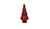 12" Red Glass Christmas Tree Sculpture