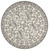 8' Ivory Grey Hand Woven UV Treated Greek Key Medallion Round Indoor Outdoor Area Rug