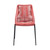 Set of Two 22" Red Metal Outdoor Dining Chair