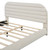 Beige Tufted Velvet Upholstered Queen Bed Frame