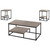 Dark Taupe Black Metal Table Set - 3Pcs Set