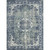 8' X 10' Blue Floral Stain Resistant Area Rug