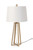 Set of Two 29" Gold Metal Open Geometric Table Lamps With Off White Shade