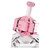 3" Mouth Blown Pink Dreidel On Crystal Stand