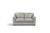 67" Gray Leather And Black Standard Love Seat