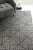 5'x7' Navy Charcoal Hand Tufted Geometric Diamond Pattern Indoor Area Rug