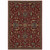 4' X 6' Red And Blue Oriental Power Loom Stain Resistant Area Rug
