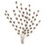 Gold Metal Leaf Bunch Wall Decor