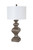 Set of 2 Ash Gray Curvy Table Lamps