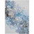 3' X 4' Blue and Gray Abstract Washable Non Skid Indoor Outdoor Area Rug