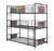 43" X 79" X 79" Sandy Black Dark Bronze HandBrushed Metal Wood Triple Bunk Bed Twin