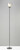 Shiny Chrome Finish Metal Torchiere Floor Lamp With Frosted Inner Shade