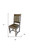 Set of Two Brown Wood Slat Back Dining Side Chairs